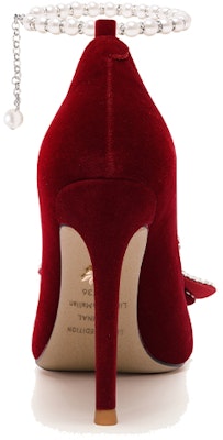 (W) Lily Wei Stiletto 'Suede Merah Mutiara Rama-Rama' NN-559 Shop (W) Lily Wei Stiletto 'Suede Merah Mutiara Rama-Rama' NN-559