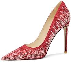 (Women) Lily Wei Stiletto 'Red Velvet Fashion' NN-456 (Women) Lily Wei Stiletto 'Red Velvet Fashion' NN-456