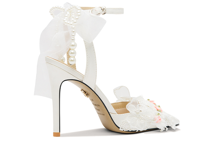 Order 莉莉薇 织物 简约百搭 细跟 高跟鞋 10公分 女款 白色