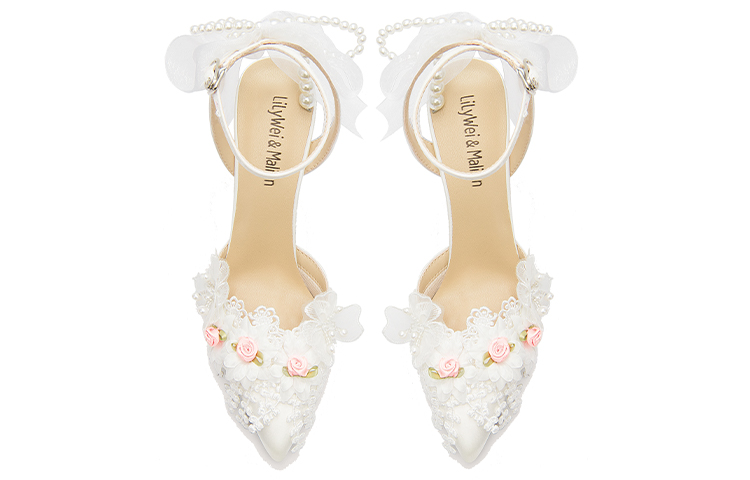 Lookbook 莉莉薇 织物 简约百搭 细跟 高跟鞋 10公分 女款 白色