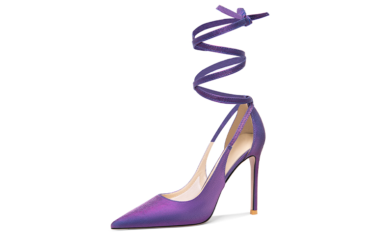 (Women) Lily Wei Stiletto 'Starlit Sea Purple Lace-up' NN-310
