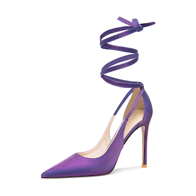 (W) Lily Wei Stiletto 'Starlit Sea Purple Lace-up'