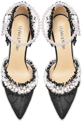 (Women) Lily Wei Stiletto Heels 'Black Pearl Floral' NN-246 Lookbook (Women) Lily Wei Stiletto Heels 'Black Pearl Floral' NN-246