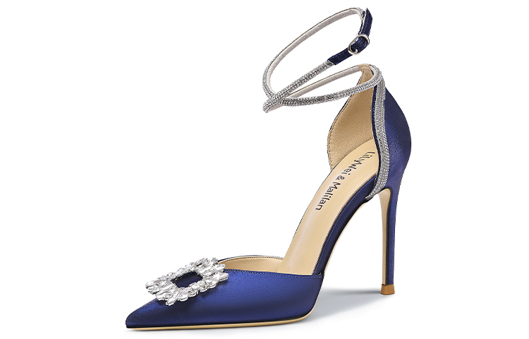 (Women) Lily Wei Stiletto Heels 'Crystal Buckle Strap' NN-191