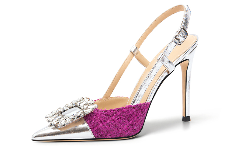 (Women) Lily Wei Stiletto Heels 'Rose Red Buckle Fashion' L-059