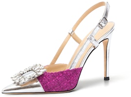 (Women) Lily Wei Stiletto Heels 'Rose Red Buckle Fashion' L-059 (Women) Lily Wei Stiletto Heels 'Rose Red Buckle Fashion' L-059