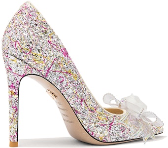 (Women) Lily Wei Stiletto Heels 'Sparkling Pink Gemstone Flower Bow' NN-552 Order (Women) Lily Wei Stiletto Heels 'Sparkling Pink Gemstone Flower Bow' NN-552