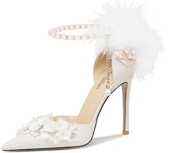 (W) 릴리 웨이 백천 플라워 펄 버클 10cm 스틸레토 힐 (화이트) NN-405 Buy (W) 릴리 웨이 백천 플라워 펄 버클 10cm 스틸레토 힐 (화이트) NN-405