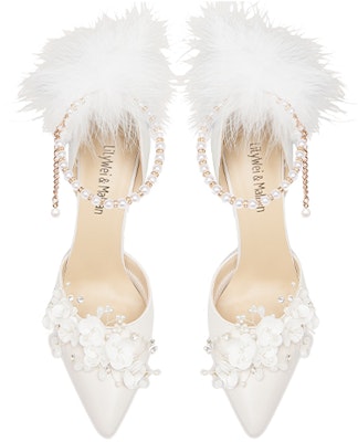 (Women) Lily Wei Stiletto High Heels 10cm in White 'Bai Qian Floral Pearl Buckle' NN-405 Lookbook (Women) Lily Wei Stiletto High Heels 10cm in White 'Bai Qian Floral Pearl Buckle' NN-405