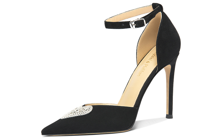 (Women) Lily Wei Stiletto High Heels 'Audrey Hepburn Ball Black Diamond' L-064