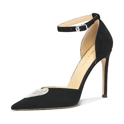 (W) Lily Wei Stiletto High Heels 'Audrey Hepburn Ball Black Diamond'
