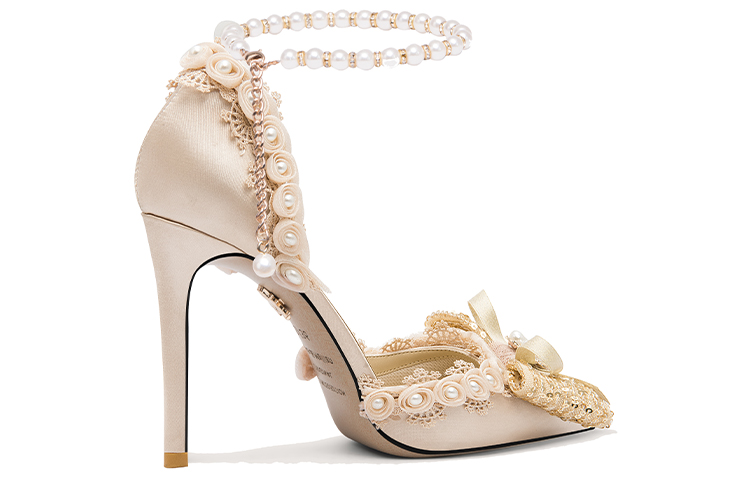 (W) Lily Wei Stiletto High Heels 'Champagne Cream Fairy' 圖 2