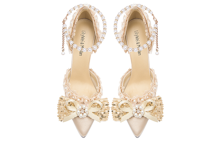 (W) Lily Wei Stiletto High Heels 'Champagne Cream Fairy' 圖 3