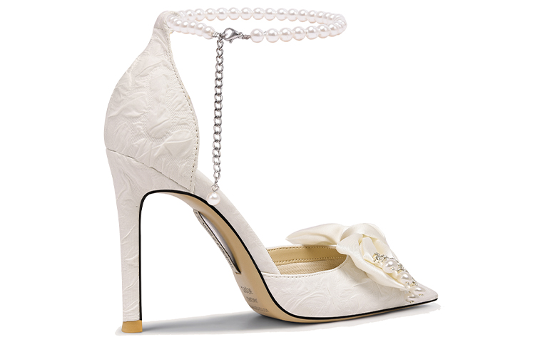 Order 百合薇 超纖皮 時尚舒適休閒 細跟 高跟鞋 10cm 女款 白色