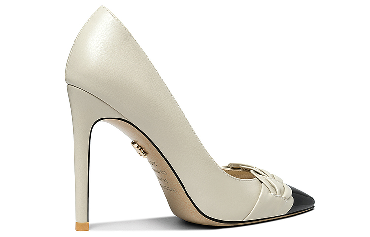 Order (W) Lily Wei Tumit Tinggi Stiletto 'Fesyen Patchwork Kelabu' NN-429-a