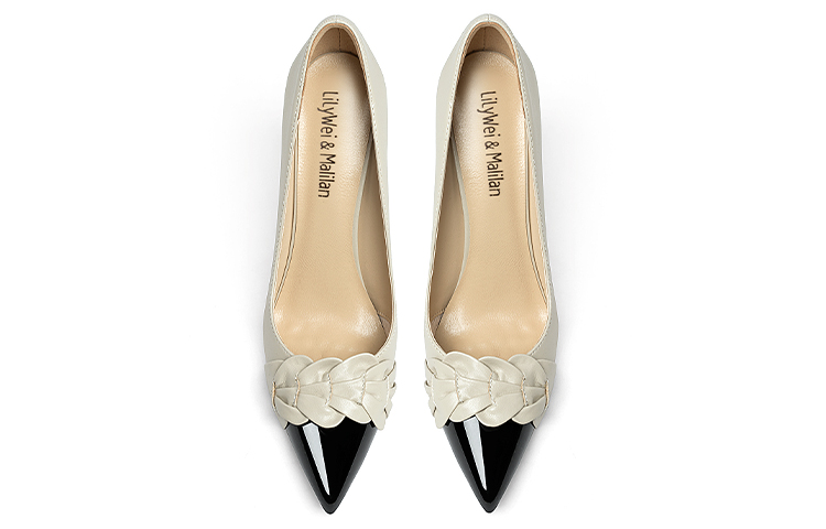 Lookbook (W) Lily Wei Tumit Tinggi Stiletto 'Fesyen Patchwork Kelabu' NN-429-a