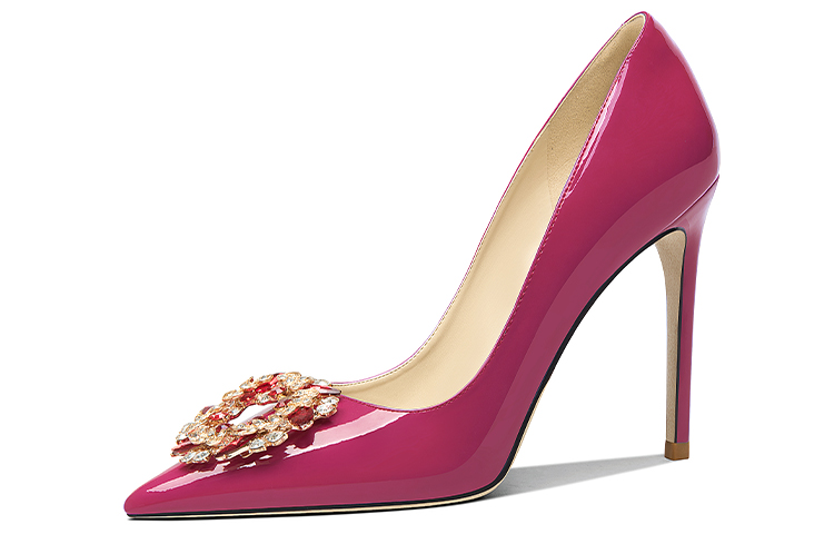 (Women) Lily Wei Stiletto High Heels 'Fashion Patent Magenta' NN-486