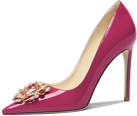 (Women) Lily Wei Stiletto High Heels 'Fashion Patent Magenta' NN-486 Buy (Women) Lily Wei Stiletto High Heels 'Fashion Patent Magenta' NN-486