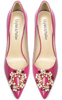(Women) Lily Wei Stiletto High Heels 'Fashion Patent Magenta' NN-486 Lookbook (Women) Lily Wei Stiletto High Heels 'Fashion Patent Magenta' NN-486