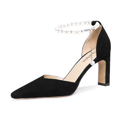 (W) Lily Wei Stiletto High Heels 'Pearl Black'