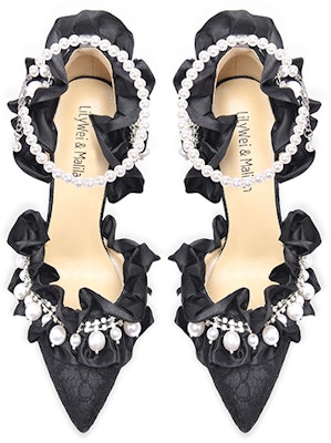 (W) Lily Wei Stiletto Heels 'Black Pearl Ribbon' - Kasut Tumit Tinggi Malam NN-248 Lookbook (W) Lily Wei Stiletto Heels 'Black Pearl Ribbon' - Kasut Tumit Tinggi Malam NN-248