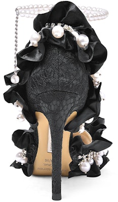 (W) Lily Wei Stiletto Heels 'Black Pearl Ribbon' - Kasut Tumit Tinggi Malam NN-248 Shop (W) Lily Wei Stiletto Heels 'Black Pearl Ribbon' - Kasut Tumit Tinggi Malam NN-248