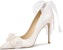 (W) Lily Wei Stiletto Tumit Tinggi 'Memori Putih Bersama Riben' NN-189