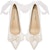 (W) Lily Wei Stiletto Tumit Tinggi 'Memori Putih Bersama Riben' NN-189