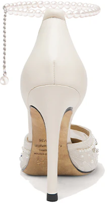 (W) Sepatu Hak Tinggi Lily Wei 'Putih Jala dengan Mutiara Kristal' L-043 Shop (W) Sepatu Hak Tinggi Lily Wei 'Putih Jala dengan Mutiara Kristal' L-043