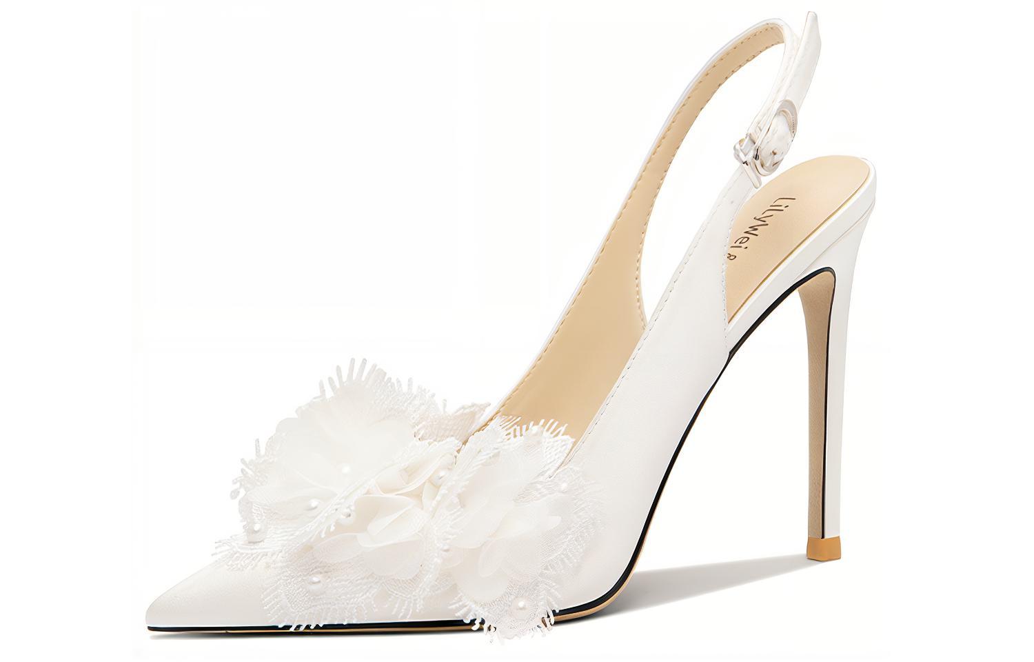 (Women) Lily Wei Stiletto High Heels 'Yingyu White' NN-398