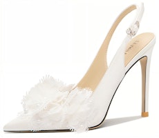 (Women) Lily Wei Stiletto High Heels 'Yingyu White' NN-398 (Women) Lily Wei Stiletto High Heels 'Yingyu White' NN-398