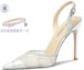 Buy (W) Lily Wei Stiletto Tumit Tinggi 'Yun Shui Yao Silver Mesh' NN-425