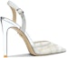 Order (W) Lily Wei Stiletto Tumit Tinggi 'Yun Shui Yao Silver Mesh' NN-425