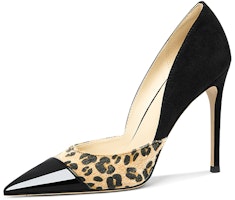 (Women) Lily Wei Stiletto Mule 'Black Leopard Print' NN-371 (Women) Lily Wei Stiletto Mule 'Black Leopard Print' NN-371