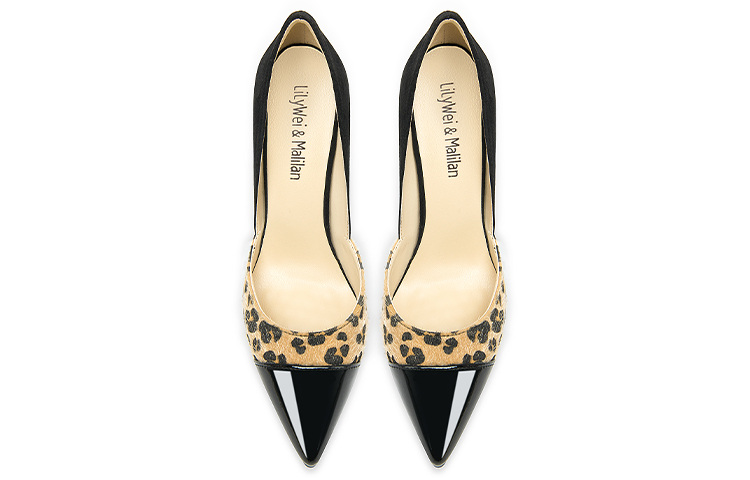 Lookbook (W) Lily Wei Stiletto Mule 'Estampado de Leopardo Negro' NN-371