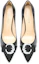 Lookbook (Women) Lily Wei Stiletto Mules 'Black Crystal Buckle' NN-526