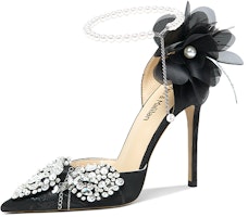 (Women) Lily Wei Stiletto Pumps 'Black Diamond' NN-376 (Women) Lily Wei Stiletto Pumps 'Black Diamond' NN-376