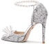 Order (W) Lily Wei Stiletto Pumps 'Jade Porcelain Black Pearl' dalam Pearl Hitam. NN-537