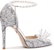 (W) Lily Wei Stiletto Pumps 'Jade Porcelain Black Pearl' dalam Pearl Hitam. NN-537