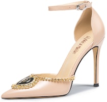 (Women) Lily Wei Stiletto Sandals 'Nude Crystal Stream' L-042 (Women) Lily Wei Stiletto Sandals 'Nude Crystal Stream' L-042