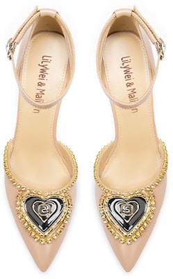(W) Sandal Bertumit Tinggi Lily Wei 'Jernih Kristal Nude' L-042 Lookbook (W) Sandal Bertumit Tinggi Lily Wei 'Jernih Kristal Nude' L-042