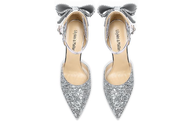 Lookbook (W) (レディース)リリーウェイ スティレットサンダル「シルバーシーケン蝶結び」NN-139-a NN-139-a