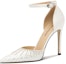Buy (W) Sandal Tumit Tinggi Lily Wei 'Kristal Putih' L-046