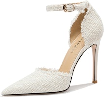 (Women) Lily Wei Stiletto Slingbacks 'Floating Life White' NN-427 (Women) Lily Wei Stiletto Slingbacks 'Floating Life White' NN-427