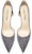(W) Lily Wei Suede Tumit Tinggi Kelabu 'Kasut Tumit Kristal Perancis' NN-468