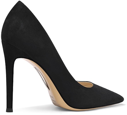 (Women) Lily Wei Suede Mule High Heels 'Black Hollow' NN-134 Order (Women) Lily Wei Suede Mule High Heels 'Black Hollow' NN-134