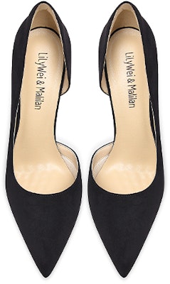 (Women) Lily Wei Suede Mule High Heels 'Black Hollow' NN-134 Lookbook (Women) Lily Wei Suede Mule High Heels 'Black Hollow' NN-134