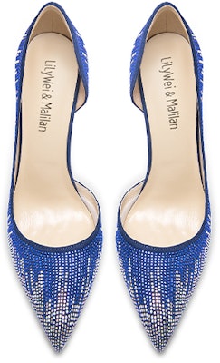 (W) Lily Wei Suede Stiletto Tumit Tinggi 'Biru' NN-466 Lookbook (W) Lily Wei Suede Stiletto Tumit Tinggi 'Biru' NN-466