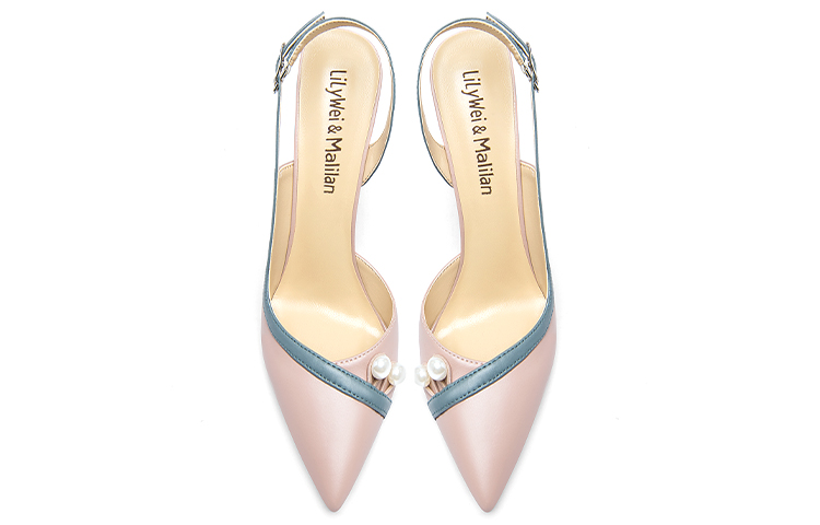 (W) Lily Wei Summer 'Light Pink Open Back Stiletto Pumps' 圖 3