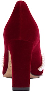 (W) Lily Wei Tacones Altos Confort de Terciopelo y Perlas 'Rojo Terciopelo' M1-101 Shop (W) Lily Wei Tacones Altos Confort de Terciopelo y Perlas 'Rojo Terciopelo' M1-101